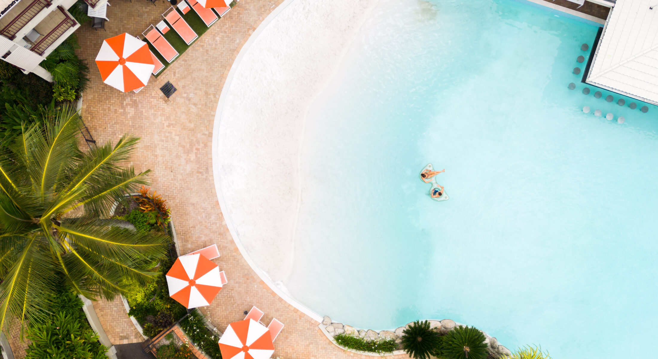 Aerial of pool