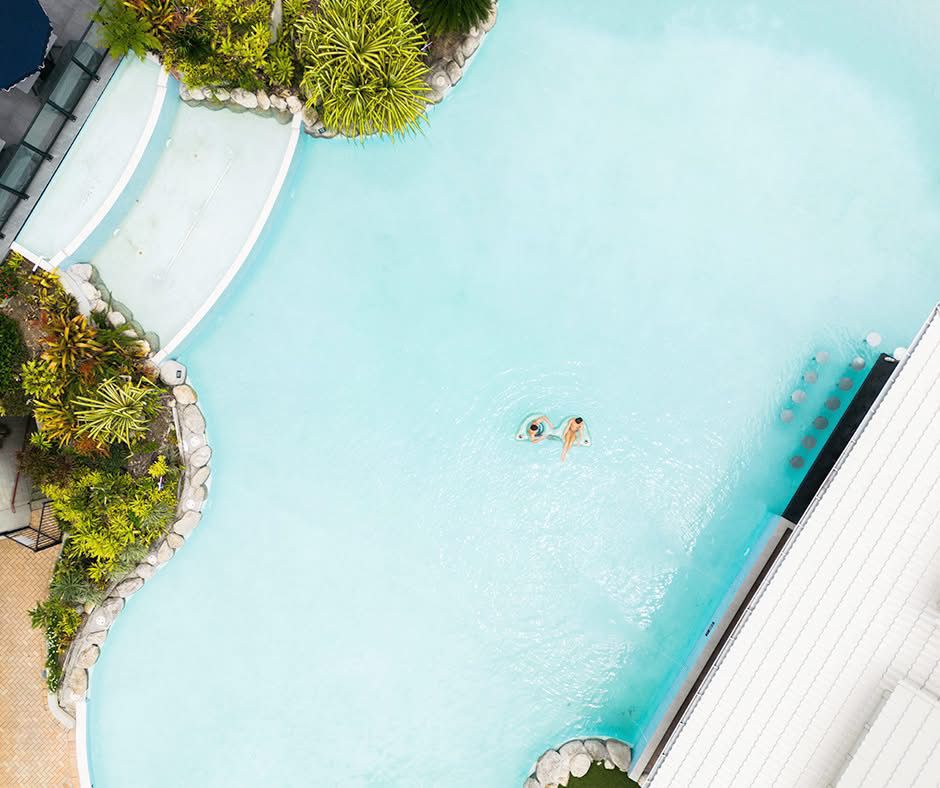 Aerial of pool