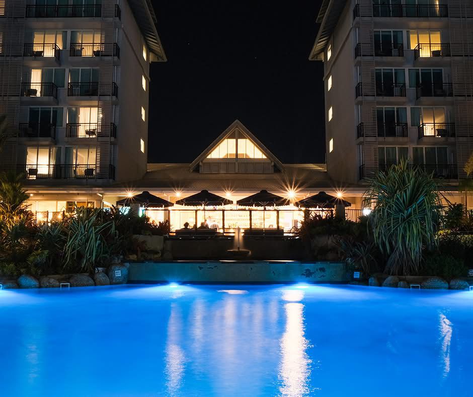 Pool at night